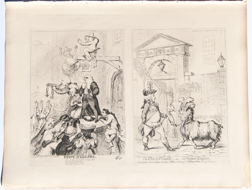 original James Gillray etchings State Jugglers
The Trip to Piccadilly: or, a Prussian Reception
